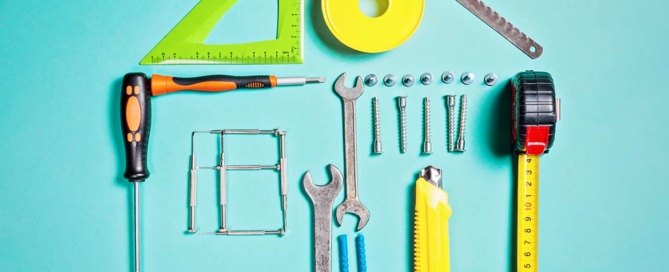 Tools in the shape of a house