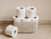 Toilet Paper Rolls on Basket
